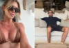 Abbey Clancy Sizzles in Metallic Bikini on Beach Holiday with Peter Crouch