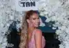 Christine McGuinness Stuns in Pink Corset at Skin & Tan Relaunch