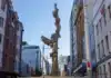 Iconic Golden Water Mouth Sculpture Faces Removal in Sydney Chinatown