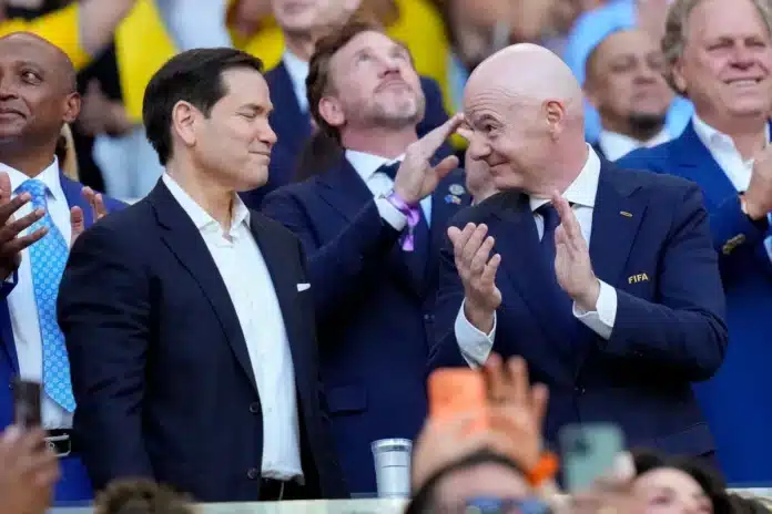 Infantino and Rubio Attend Portugal-Colombia World Cup Match Infantino and Rubio Attend Portugal-Colombia World Cup Match