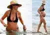 Vogue Williams Flaunts Baby Bump in Bikini During Spanish Beach Break