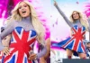 Paris Hilton Channels Ginger Spice at Brighton Pride