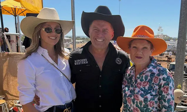Karl Stefanovic Sparks Debate with Pauline Hanson Photo at Rodeo