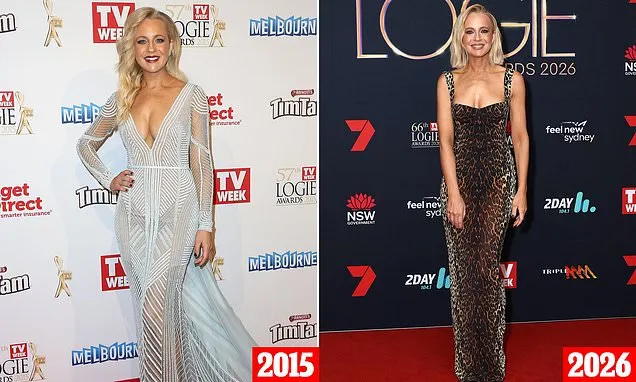 Carrie Bickmore Dazzles at Logies in Animal Print Gown