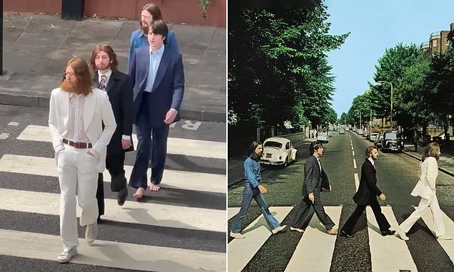 Beatles Biopic Stars Recreate Iconic Abbey Road Cover