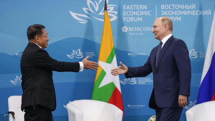 Myanmar Leader Min Aung Hlaing Visits Russia for Talks with Putin