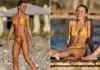 Kimberley Garner Shines in Yellow Bikini on Ibiza Beach