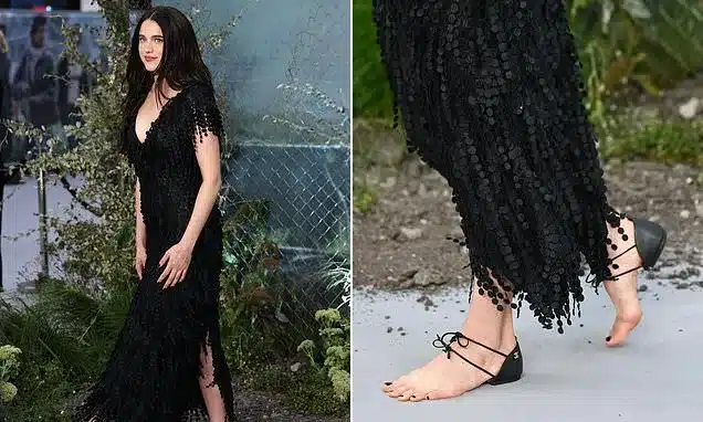 Margaret Qualley’s Daring Chanel ‘Barefoot Sandals’ at Film Premiere Margaret Qualley’s Daring Chanel ‘Barefoot Sandals’ at Film Premiere