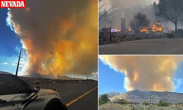 Nevada’s Hawk Fire Explodes to 10,500 Acres, Forcing Thousands to Evacuate