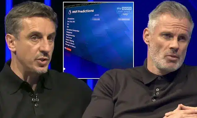 Neville & Carragher’s Premier League Predictions: Arsenal Champions, Top Four Debate