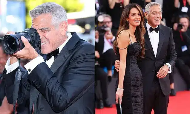 George Clooney Celebrates Venice Award by Taking Photos