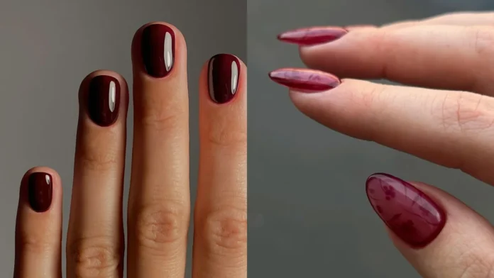 Merlot Manicure: Deep Wine Nails for a Chic Autumn Look