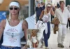Annie Knight Arrives on Gold Coast for Wedding, Carries Dress