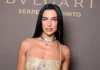 Dua Lipa Shines in Bedazzled Corset at Bulgari Event
