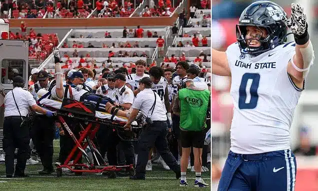Utah State Player Suffers Neck Injury After Bruising Hit
